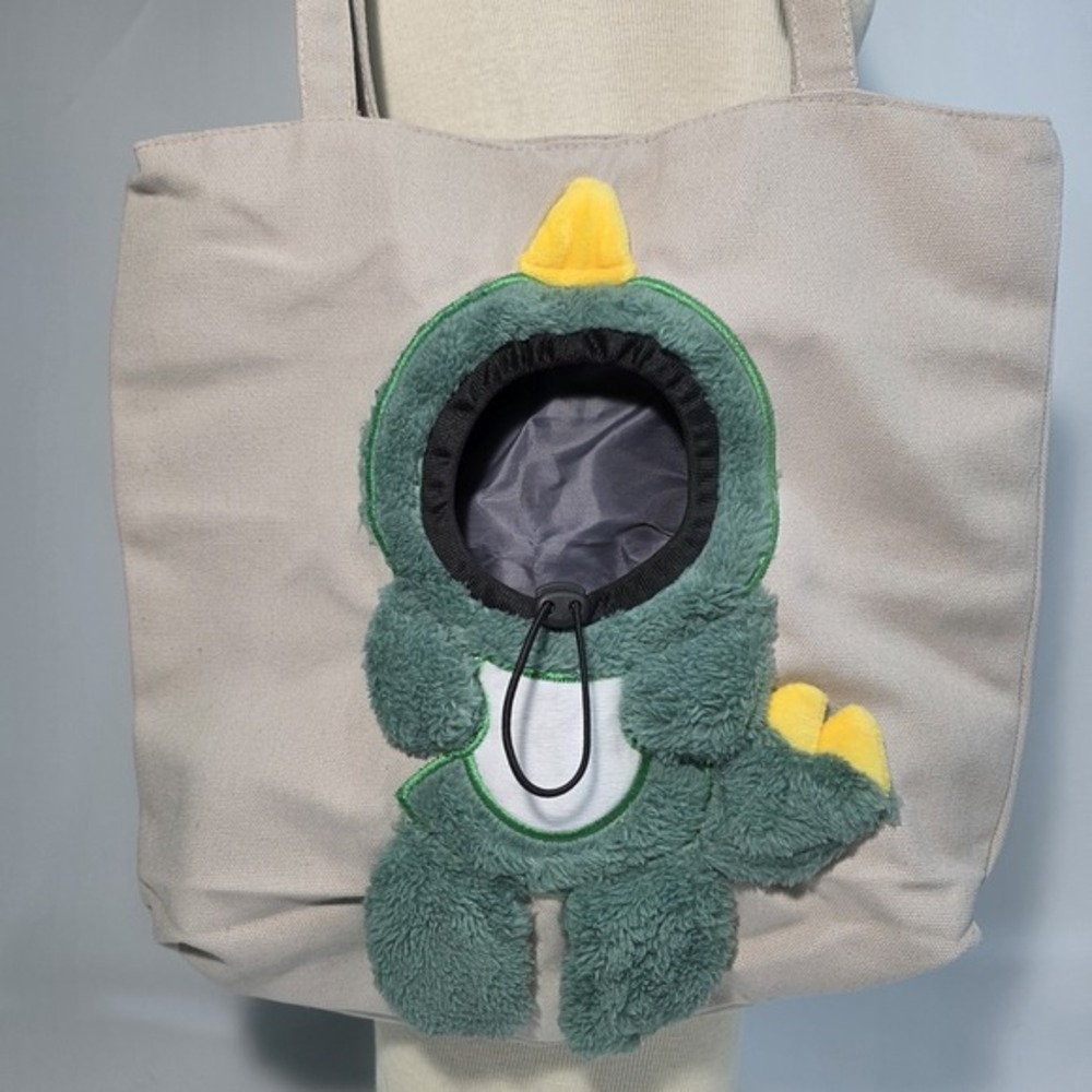 Cute Cat Canvas Shoulder Bag - Portable Pet Carrier for Cats, Dogs, Puppies - Picture 2 of 7